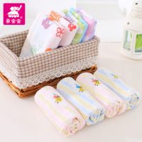 Elepbaby象宝宝 婴儿纱布毛巾 面巾儿童 全棉毛巾 婴儿毛巾 吸汗巾4条礼盒装 7款可选