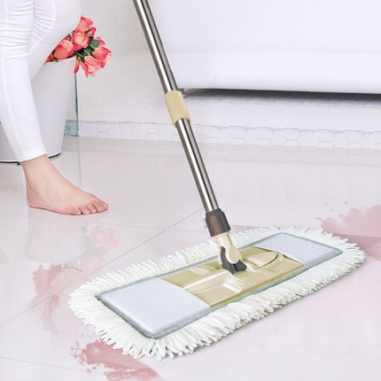 爱格 大号平板拖把布套式吸水拖把地拖木地板尘推墩布旋转平拖