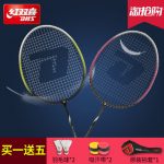 红双喜 羽毛球拍2支装双拍家庭健身成人初学铝合金训练拍 +送羽毛球+拍套