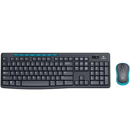 Logitech罗技 MK275无线键盘鼠标套装 防水家用薄款键鼠套装配k270+m185