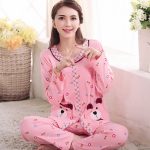 樱蒂黛琪 夏季女士睡衣 春秋长袖薄款韩版甜美可爱大码棉质开衫家居服套装 14款可选