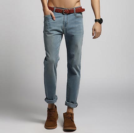 PLAYBOY花花公子 2016秋季男士牛仔裤 小脚低腰修身弹力长裤潮