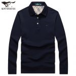 七匹狼 男装 中年男士长袖t恤 翻领纯棉polo衫爸爸装 2016新款秋装 14色可选