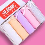 北极绒 女士内裤纯棉裆中腰棉质面料大码裤头性感学生少女三角裤5条装 4款可选