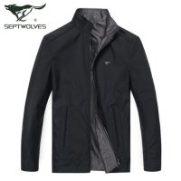 七匹狼 夹克 男士双面外套2016秋装新款商务立领茄克jacket衫 2769