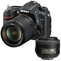 Nikon尼康 D7100 单反双镜头套机(18-140mmf/3.5-5.6G 镜头 + DX 35mm f/1.8G自动对焦镜头)黑色