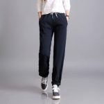 走在前沿 秋冬款运动休闲裤加绒加厚女裤宽松卫裤大码棉裤潮裤子长裤保暖裤 4色可选