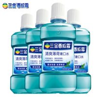 三金 西瓜霜口腔护理漱口水去除口臭清口气去牙渍薄荷500ml*4大瓶