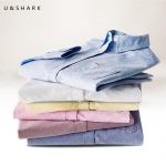 优鲨 男装春秋款牛津纺免烫长袖衬衫条纹衬衫男士衬衣 22款可选