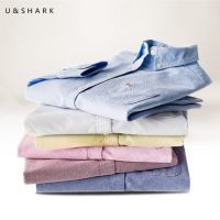 优鲨 男装春秋款牛津纺免烫长袖衬衫条纹衬衫男士衬衣 22款可选