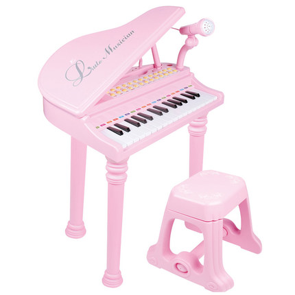 宝丽 1505儿童电子琴女孩钢琴玩具小孩音乐琴带麦克风宝宝1-3-6岁
