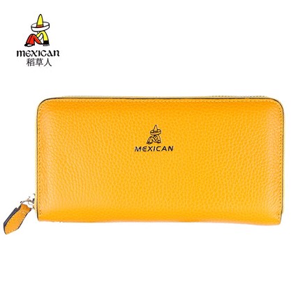 Mexican稻草人 头层牛皮淑女手拿包 韩版百搭真皮手抓包 长款女士钱包 8色可选