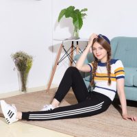 ccuknow 春夏新款韩版潮显瘦哈伦裤运动裤女装宽松大码休闲裤长裤子小脚裤