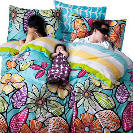 shoci喜兹 纯棉四件套全棉1.8米床上用品1.5被套床笠2.0m床单儿童卡通三件套