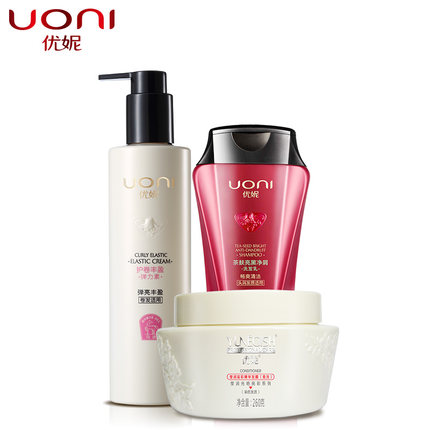 刘涛代言推荐!YUNEGISH优妮 弹力素260ml 保湿修复护卷护色定型水 持久蓬松烫发护理