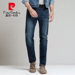 皮尔卡丹 男士牛仔裤秋季修身型弹力裤子直筒青年大码秋冬款男裤