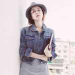 希思瑶 2016春秋韩版短款修身牛仔外套女学生大码复古牛仔服上衣