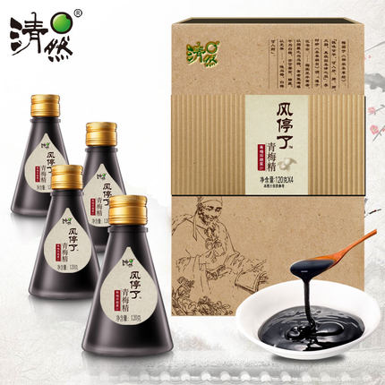 清然 风停了青梅精浓缩4*120g 酸碱平衡强碱性 健康食品