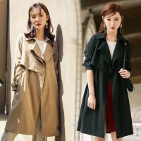 莉莉的 风衣女装中长款 2016秋季新款休闲显瘦气质修身外套 2色可选