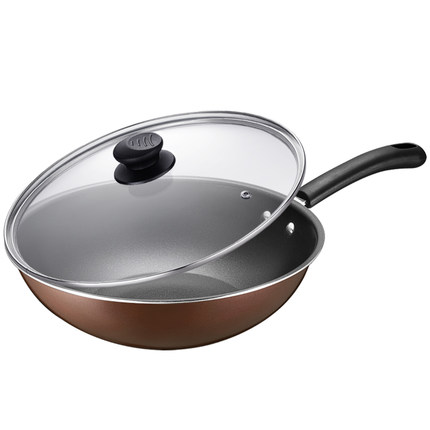 ASD爱仕达 NWG8330E炒锅无油烟不粘锅30CM 电磁炉通用炒菜锅不沾锅具