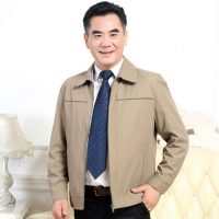 财爵世家 中老年男士外套立领爸爸装秋季薄款休闲夹克衫多口袋上衣男装 7款可选