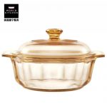 VISIONS康宁 VS-08-DI餐具透明锅璀璨晶钻锅 耐热玻璃明火直烧耐高温0.8L