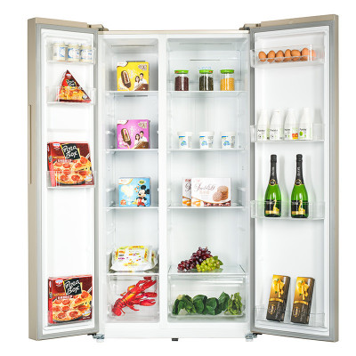 美菱 BCD-565WPCJ 565升风冷对开门冰箱 变频节能 电脑控温 玫瑰金