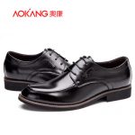 奥康 皮鞋新款英伦风男士商务正装皮鞋德比鞋真皮流行男鞋165211621+送皮带