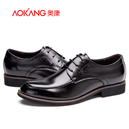 奥康 皮鞋新款英伦风男士商务正装皮鞋德比鞋真皮流行男鞋165211621