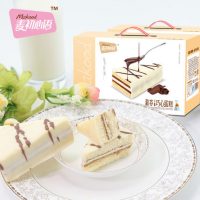 麦初心语 慕芬巧心白巧克力夹心蛋糕点心1kg整箱早餐面包零食礼盒