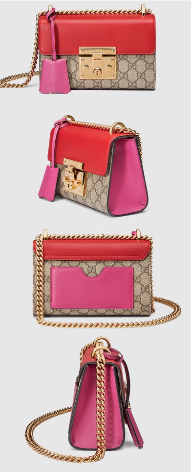 GUCCI 古驰 Padlock女士方形单肩包 409487 多色可选 K055G 8424