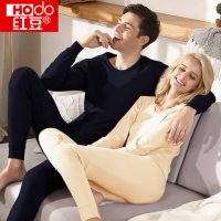 Hodo红豆 男女士纯棉薄款棉毛衫秋衣秋裤 全棉保暖基础内衣套装 多色可选