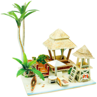 若态 3D立体拼图拼装模型木质DIY小屋成人儿童生日创意礼物 多款可选