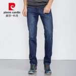 皮尔卡丹 牛仔裤直筒男士弹力裤子修身青年男装商务秋季深色男裤 2色可选