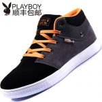 PLAYBOY花花公子 休闲鞋冬季加绒保暖棉鞋男鞋运动鞋男士板鞋中帮鞋子冬鞋