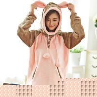 夏莉莎 情侣睡衣秋冬季珊瑚绒长袖家居服女士加厚法兰绒可爱卡通套装 8款可选