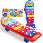 歆业玩具 婴儿滑板健身器敲琴新生儿音乐宝宝玩具0-1岁3-6-12个月 2色可选