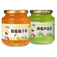 东大韩金 蜂蜜柚子茶500g+芦荟茶500g 水果茶韩国风味冲饮品