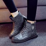 克拉豆 马丁靴女靴2016冬季新款冬鞋韩版保暖皮棉靴时尚女鞋棉鞋学生鞋 2色可选