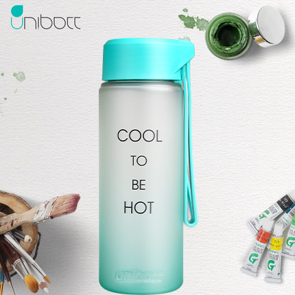 美国Tritan优道 创意塑料学生便携家用运动防漏迷你小口360度磨砂随手喝水杯360ml