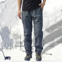 彬森法利 男装冬季加绒休闲裤加厚保暖棉裤户外多口袋工装裤男裤时尚运动长裤 4款可选