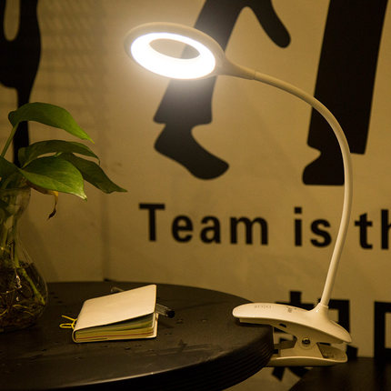 Midea美的 星环led台灯充电宿舍夹子式小灯护眼学习学生书桌卧室床头节能灯