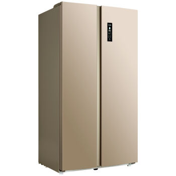 MeiLing美菱 BCD-551WPCX 551升 变频无霜 节能静音 电脑控温 时尚纤薄 对开门冰箱(金色)