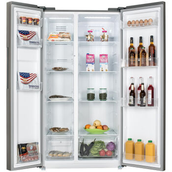 MeiLing美菱 BCD-551WPCX 551升 变频无霜 节能静音 电脑控温 时尚纤薄 对开门冰箱(金色)