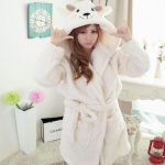 丝惠妤 冬季浴袍睡袍 法兰绒珊瑚绒卡通动物连体睡衣 加厚连帽家居服 5款可选