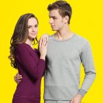 yaloo雅鹿 男女秋冬加绒加厚情侣圆领简约修身保暖内衣套装 多款可选