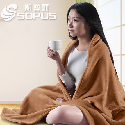 斯普丽 冬季毛毯纯色毯子双人加厚保暖法兰绒毯单人学生毯珊瑚绒盖毯床单
