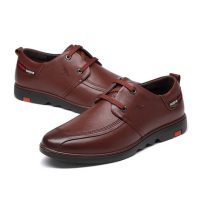 红蜻蜓 男鞋2016秋冬季新款正品日常休闲潮流真皮系带男士单鞋皮鞋 2色可选