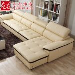 左右 简约现代头层牛皮真皮沙发组合时尚转角大户型皮沙发DZY2826 多款可选