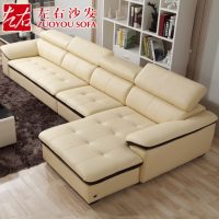 左右 简约现代头层牛皮真皮沙发组合时尚转角大户型皮沙发DZY2826 多款可选